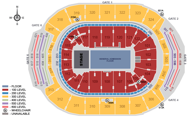 Panic At The Disco Seating Chart