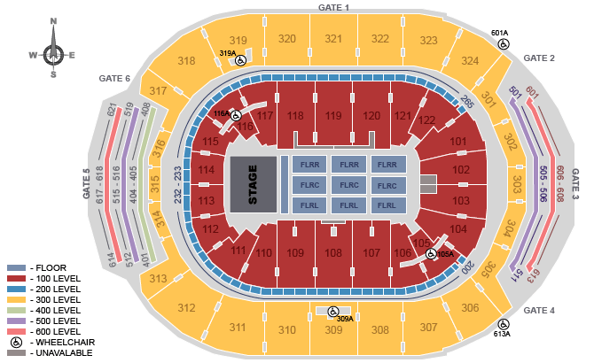 Staples Center Seating Chart Bruno Mars