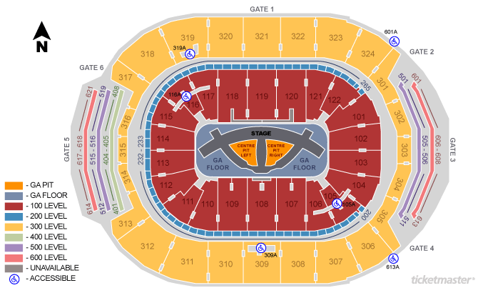 Carrie Underwood Msg Seating Chart