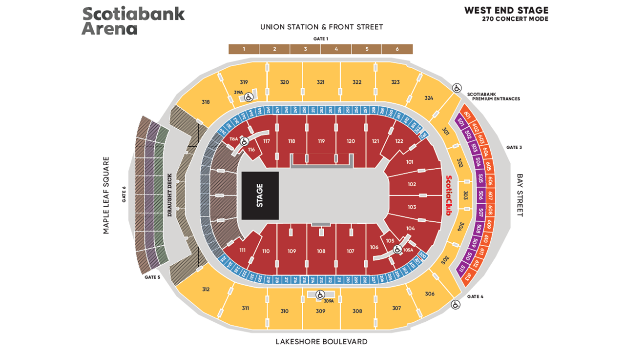 Toronto Amphitheatre Seating Chart