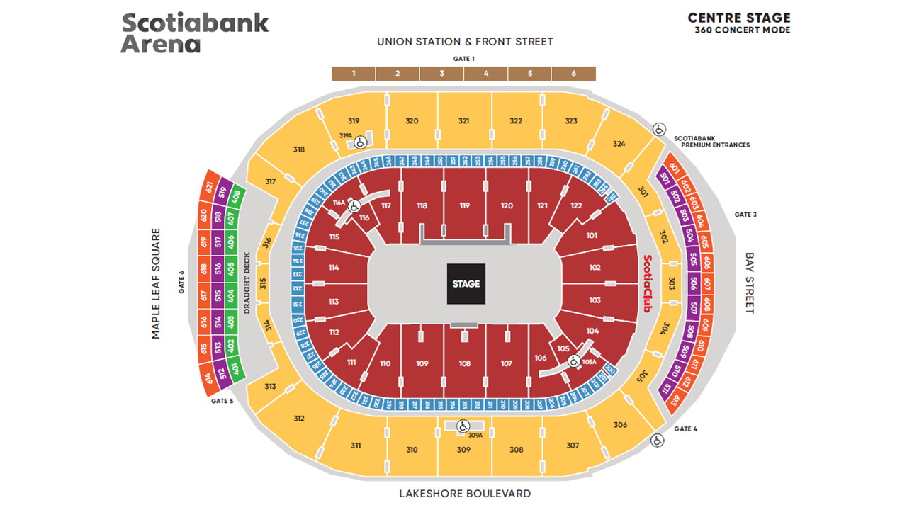 3D Seating / Maps | Scotiabank Arena