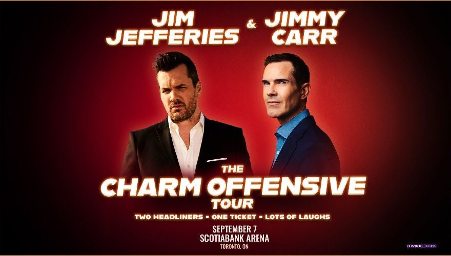 More Info for The Charm Offensive with Jim Jefferies and Jimmy Carr