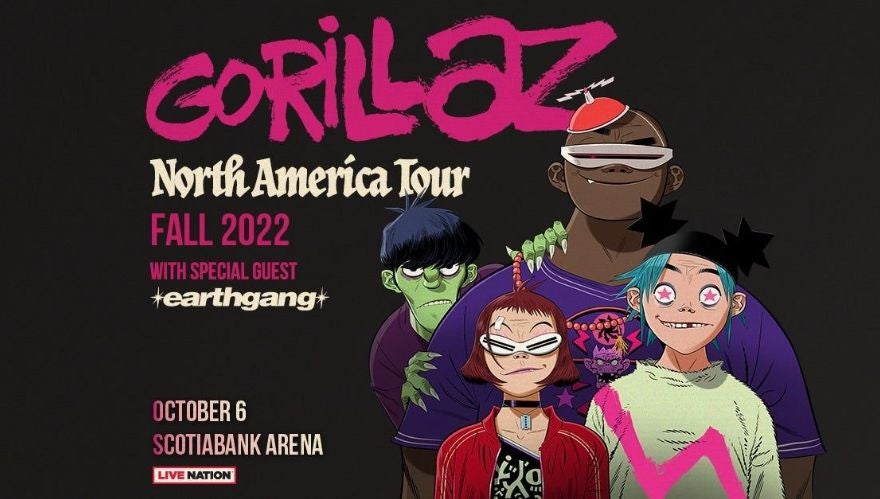 north america tour gorillaz