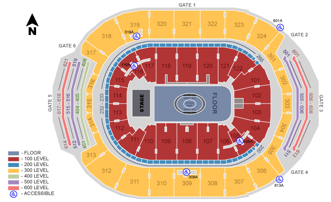 Justin Timberlake Acc Seating Chart